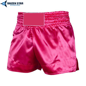 Professional Muay Thai Boxing Shorts Satin Fabric Custom Logo Fight Wear for Training and Competition - Product Image 2