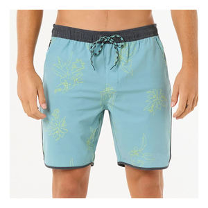 Men's <b>Light</b> Blue Floral Print Quick Dry <b>Board</b> Shorts With Drawstring Waist And Side Stripe Casual Swimwear - Product Image 4