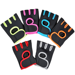 Black Blue Leather Sporty Fingerless Gloves with Breathable Design for Wrist Support and Comfortable Fit in Winter - Product Image 4