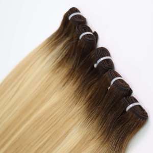 Extensiones de cabello de doble trama al por mayor paquetes de cabello humano vietnamita sin pelo liso sintético - Product Image 2