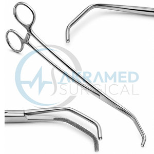 Pinza Satinsky Vena Cava Curva de Acero Inoxidable, Instrumento Quirúrgico Atraumático, Certificación CE, Reutilizable - Product Image 2