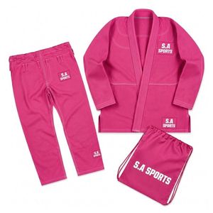 Hot Pink Magenta Female <b>Athlete</b> Compression Training Grappling Uniform Custom Label Sports Wear BJJ Gis - Product Image 1