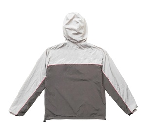 Vestes coupe-vent décontractées pour hommes en grande taille pour l'été avec fermeture éclair, design à capuche, logo personnalisé et manteaux coupe-vent d'extérieur - Product Image 4