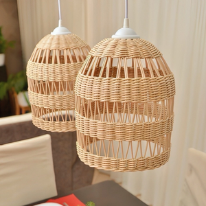 Tutti i semplici oggetti luminosi classici in <span class=keywords><strong>metallo</strong></span> luci eleganti paralume in Rattan tessuto <span class=keywords><strong>Vintage</strong></span> in Rattan paralume decorazione per la casa - Product Image 6