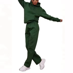 Polyester/Cotton Wholesale Custom 2 Pcs <b>Velvet</b> Windproof Breathable Casual Lightweight Hoodie Jogging Set Velour <b>Tracksuit</b> Women - Product Image 1