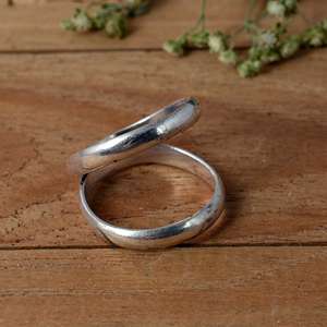 25 Sterling Silver <b>Plain</b> Arthritis Splint <b>Ring</b> - Adjustable Swan Neck PIP/DIP Joint Support - Product Image 3