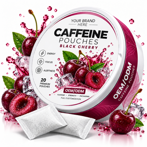 Votre marque ici : Sachets de caféine saveur cerise noire, 20 sachets premium pour énergie, concentration et vigilance (OEM/ODM) - Product Image 1