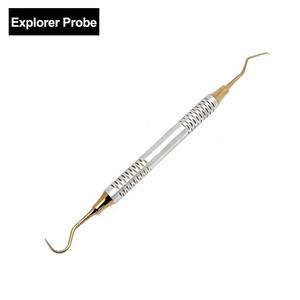 Ensemble d'outils professionnels de nettoyage dentaire, miroir buccal, pinces, sonde courbée, kit d'instruments d'examen buccal manuel, soins dentaires - Product Image 2