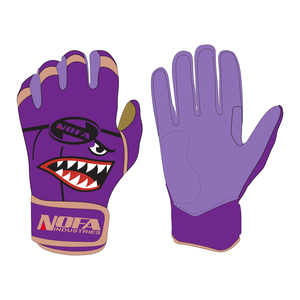 Guantes de Bateo Acolchados de Cuero Negro/Blanco NOFA, Cierre de Hebilla Ambidiestro, Guante de Entrenamiento de Béisbol Unisex para Adultos, Tallas S-XXL - Product Image 6