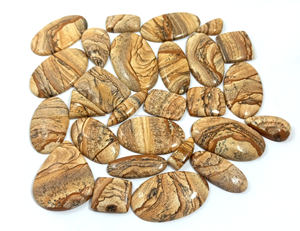 Lote de Piedras Preciosas de Jaspe Natural en Cabujón, Cuarzo Marrón Pulido, Precio al por Mayor para Curación - Product Image 1