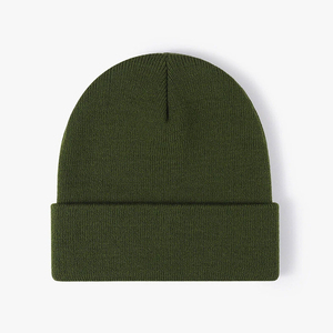 Gorro de Punto Blanco, Gorro de Invierno Acanalado, Unisex, Suave, Cálido, Elástico, Gorro Liso, Logotipo Personalizado, Proveedor OEM - Product Image 1
