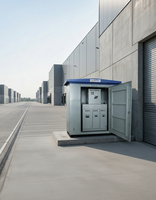 Poste de transformateur compact robuste 1250 kVA 20kV 400V, refroidi à l'huile, avec boîtier de bobinage en cuivre, type poste de transformateur en kit