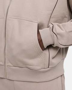 Sudadera con capucha y cremallera para hombre, con forro en contraste, de algodón grueso, estilo casual y urbano, de alta calidad. - Product Image 3