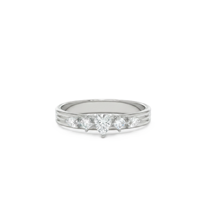 Nouvelle Arrivée Bague de Fiançailles Minimaliste en Or Massif 14K avec Diamant de Laboratoire Poire et Princesse, Sertie à Griffes et Grappe Multi-Pierres - Product Image 3