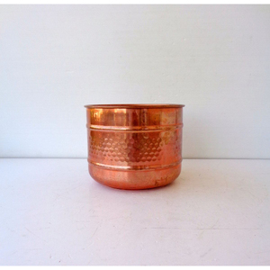 Pure Copper Flower Pot With Hammered Texture Rustic Style Desktop Planter For Indoor <b>Plants</b> Handmade Planter On Sale - Product Image 1