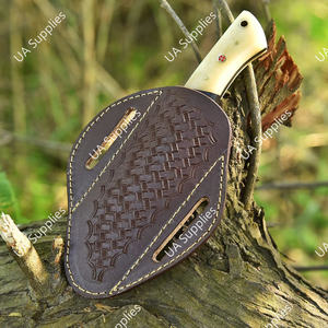 Cuchillo de Acero de Damasco de Espiga Completa, de Alta Calidad, Grado Industrial, Multifuncional, Afilado como una Navaja, Hoja Fija, para Caza, Camping y Actividades al Aire Libre, OEM - Product Image 6