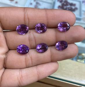 Venta al por Mayor de Gemas Sueltas de Amatista Sudafricana 100% Natural de Primera Calidad, Corte Ovalado Facetado, para Fabricación de Joyería - Product Image 2