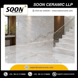 SOON CERAMIC Prix direct usine Blanc neige Bookmatch Calcite Grande dalle polie Moderne Écologique Design 3D pour l'aménagement intérieur - Product Image 6