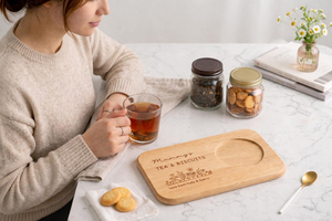 Multipurpose Wooden <b>Lap</b> Tray With Cup Space Tea Coffee Snack Serving Board Handmade Home Kitchen <b>Table</b> Organizer - Product Image 1