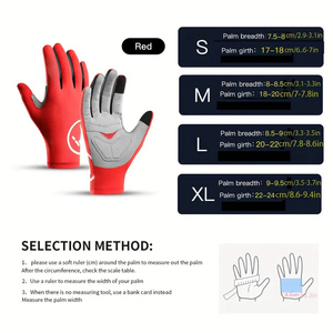FITME SPORTS Gants de cyclisme pour hommes en cuir rouge écologiques lavables de haute qualité, légers, respirants, antidérapants et fins - Product Image 4