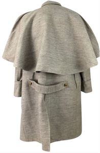 Men's Long Wool Eco-Friendly Vintage Embroidered <b>Fur</b> <b>Trimmed</b> Single Breasted Greatcoat Overcoat - Product Image 2