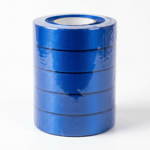 Ruban en satin bleu roi simple face de 25 mm, vente en gros, lot de 5 rouleaux de 8 mètres, idéal pour les toiles de fond de conférence et les présentations événementielles - Product Image 1