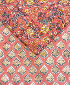 Jaipur Sanganeri Block Print Fabric Handmade Cotton Breathable Eco-Friendly Fabric For Girls Boys <b>Shirts</b> Dresses Bag - Product Image 2
