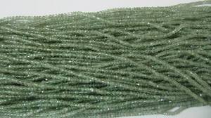 Perles d'améthyste verte naturelle facettées en forme de rondelle, taille 3-4 mm, brin de 13 pouces de long - Product Image 4