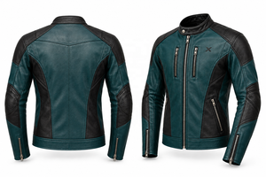 แจ็คเก็ตมอเตอร์ไซค์หนังแท้ X Sports City Signature Moto |   สีดำ สีน้ำตาล สีแดงเบอร์กันดี สีเขียวอมฟ้า |   ผู้ผลิต OEM ODM |   คุณภาพระดับพรีเมียม | - Product Image 3