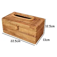 Boîte à mouchoirs en rotin naturel, porte-mouchoirs décoratif, en vrac, écologique, durable, artisanat fait à la main du Vietnam