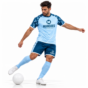 Uniformes de Fútbol para Hombre al por Mayor, Ropa Deportiva Personalizada, Jersey y Pantalones Cortos, 100% Poliéster, Tejido Transpirable que Absorbe la Humedad - Product Image 2