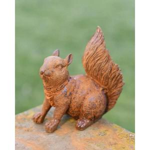 <b>Hand</b> <b>Cast</b> Technique Metal Squirrel Sculpture Rust Finish Garden Farm Decoration Handmade Squirrel Statue rust Finish - Product Image 5