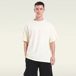 Alta calidad 300gsm 100% algodón pesado de gran tamaño Drop Shoulder Camiseta de manga corta en blanco para hombres OEM Impresión de logotipo personalizado - Product Image 5