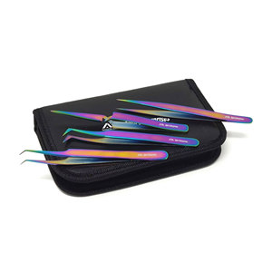 Pinzas para Cejas con Punta Inclinada, Kit Ecológico Reutilizable para Salón de Belleza, Marca Privada, Nuevo, Acero Inoxidable con Recubrimiento en Polvo - Product Image 4