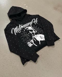 Nouveau sweat à capuche oversize en molleton bouclette effet déchiré 450 g/m² pour homme et femme, veste épaisse en denim, collection hiver - Product Image 5