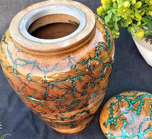 Resin Keepsake <b>Boxes</b> | Indian wood cremation urn | impex designs | Wooden Cremation urn | Keepsake wooden rosewood urn box | - Product Image 5