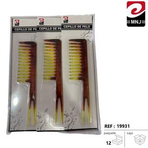 Peine Plano de Doble Burbuja Color Ámbar para el Cuidado y Peinado del Cabello de Bebés - Product Image 2