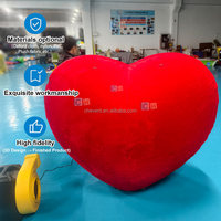 Décorations géantes gonflables de 1,8 m, modèle de cœur en peluche gonflable pour la décoration d'événements de la Saint-Valentin
