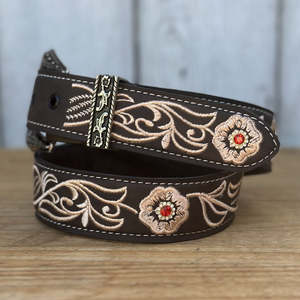 Genuine Leather <b>Fringe</b> <b>Belt</b> for Womens Brown Premium Cow Hide Custom Beaded Designs Luxury <b>Belts</b> Ready to Ship Unisex - Product Image 6