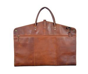 Housse de transport pour costume en cuir véritable marron vintage avec fermeture éclair, étui de voyage robuste pour uniforme LSC-0001 - Product Image 2