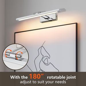 Lámpara de Pared Inalámbrica de 16 Pulgadas para Cuadros, con Control Remoto, Metálica, Recargable, Moderna, con Batería - Product Image 4