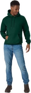 Sudadera con Capucha Verde para Hombre, 100% Algodón, Felpa, Color Sólido, Diseño con Bolsillo Frontal, Ropa de Otoño, Impresión Digital - Product Image 3