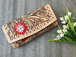 กระเป๋าคลัทช์แกะสลักมือดีไซน์ตะวันตกเคสโทรศัพท์หนังใช้ได้หลากหลายสไตล์สำหรับผู้หญิงมาใหม่สำหรับใช้ในชีวิตประจำวัน - Product Image 2