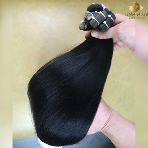 Extensiones de Cabello Humano Virgen Vietnamita Liso Natural Negro, Doble Trama, Venta al por Mayor - Product Image 1