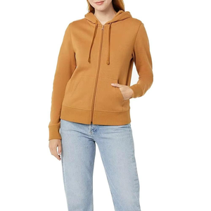 Plain <b>zip</b> Hoodie Ladies <b>Hooded</b> Top Casual Hoody Thermal Customized Best High Quality Women's Hoodie with color - Product Image 1