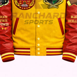 Chaqueta ligera para hombre estilo HBCU, cómoda y personalizada, chaqueta universitaria, chaqueta de colegio, chaqueta varsity hecha a medida. - Product Image 3