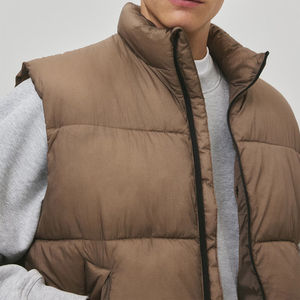 Chaleco Bomber Acolchado para Hombre, Casual, de Lona, Impermeable, Transpirable, Resistente al Viento, con Bolsillos, Exterior de Poliéster/Nailon, Ropa de Invierno - Product Image 5
