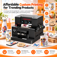 Printer UV 2030 A4 Desktop Flatbed XP600 untuk Kustomisasi Casing Ponsel Akrilik, Kaca, Logam, Kayu, dan Hadiah