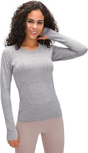 Camiseta de Yoga de Manga Larga Reversible y Resistente a las Arrugas para Mujer, Fabricante Personalizado OEM ODM, Ropa Deportiva de Compresión para Gimnasio - Product Image 6