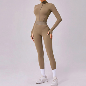 custom branding premium compression <b>jumpsuit</b> manufacturer wholesale stretch fitness apparel women supplier - Product Image 5
